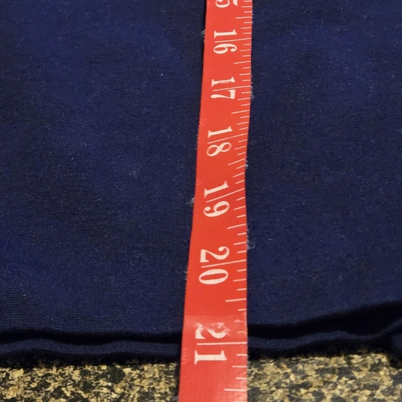 IMAN Navy Blue Pencil Skirt Women's XL Gold Back Buttons Embellishment Preppy - Picture 6 of 10